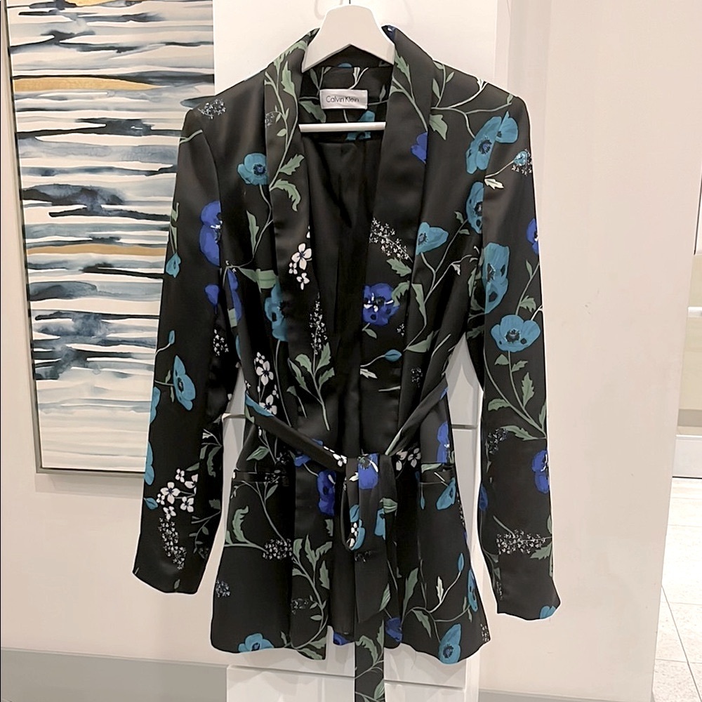 Calvin Klein Black Floral Women's Jacket
